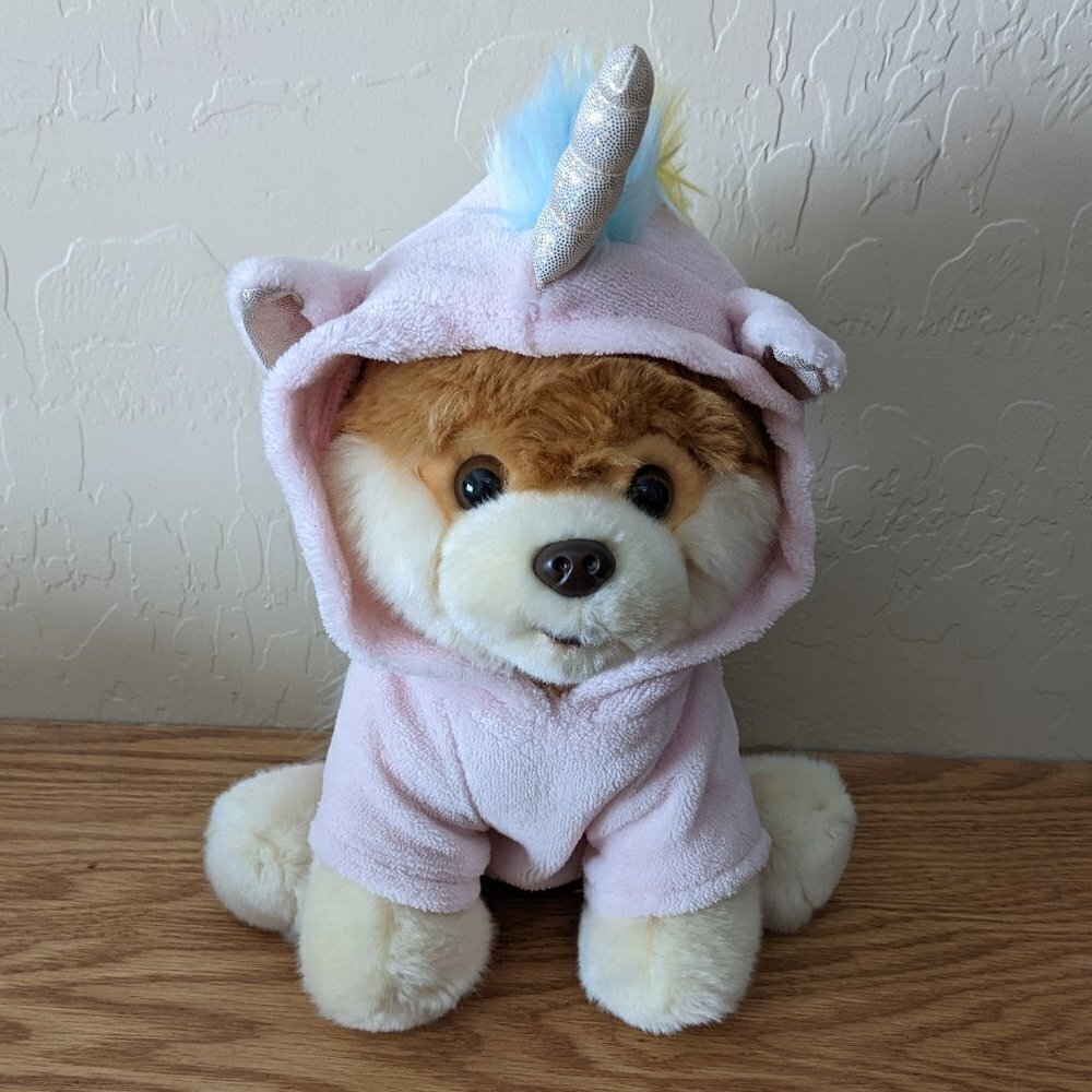 Boo the Dog in Unicorn Costume Plush/Stuffed Animal